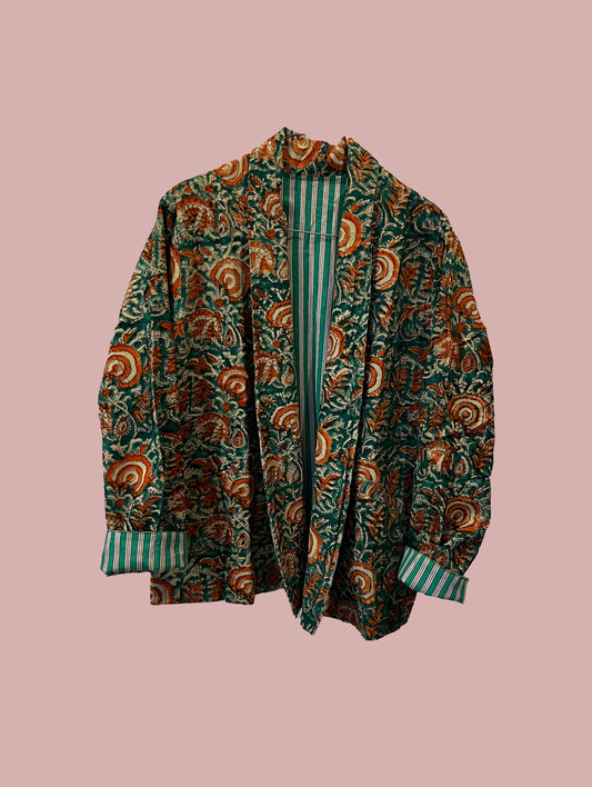 Jakke / Grøn og orange