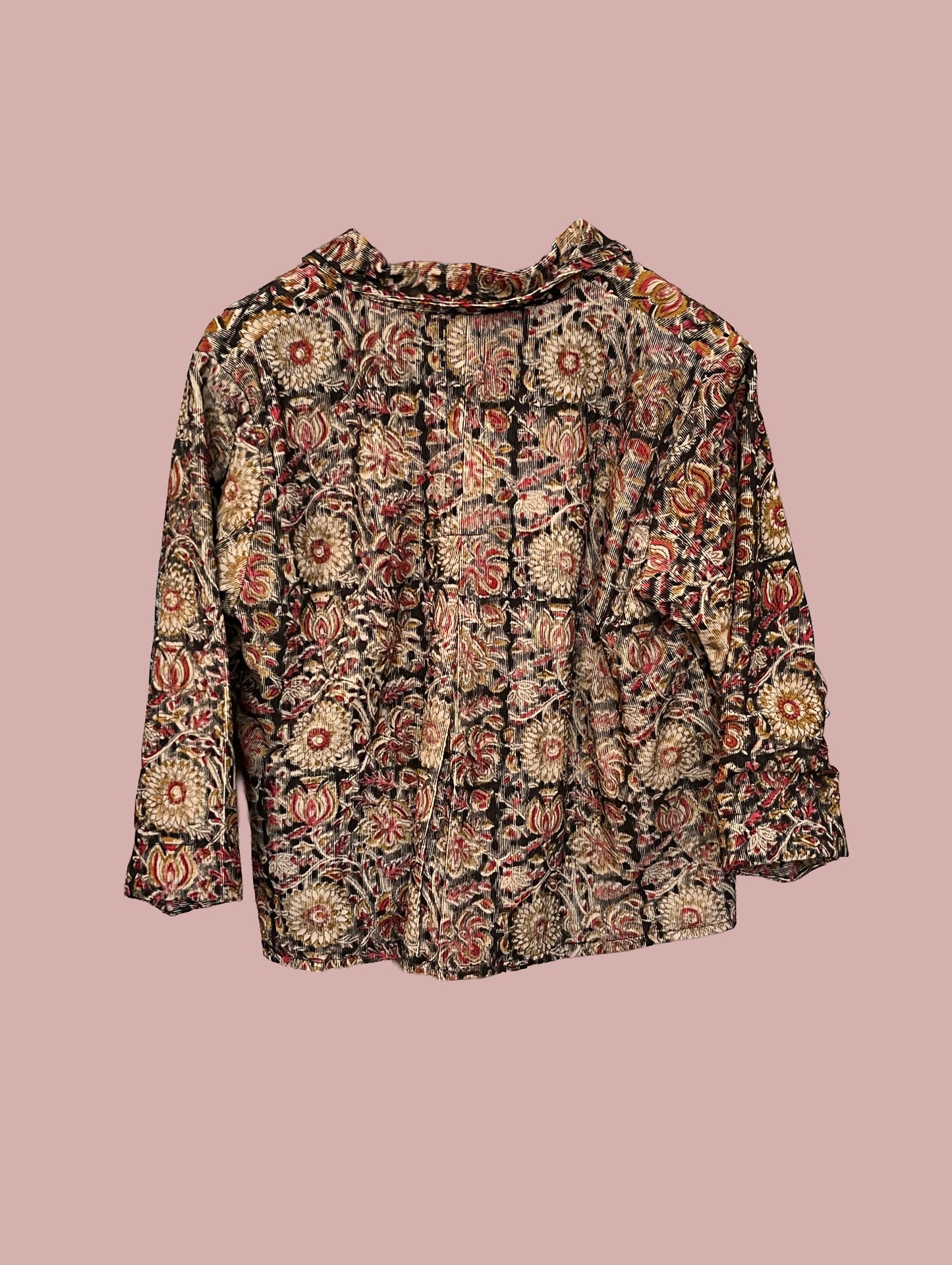 Jakke / Sort med brune, røde & bronze broderier